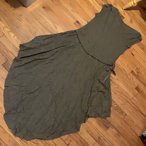 Free People beach fairy army green dress tie waist - Picture 6 of 8